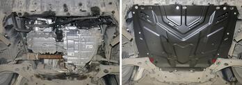 Защита картера + КПП для Ford С-Max 2003-2010/Ford Focus 2005-2011 2011-2015 2015-н.в./Ford Grand C-Max 2010-2015/Ford Kuga 2008-2013, Сталь 2 мм